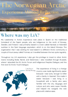 The Norwegian Arctic - Experience Abroad Reflection
