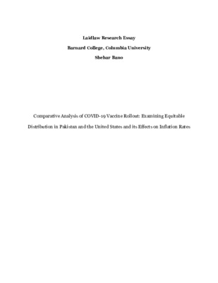 Laidlaw Research Essay - Shehar Bano. 