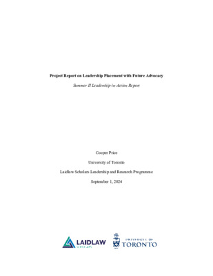 Leadership-in-Action 2024 Project Report - Advocacy in Brussels and London