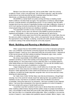 LIA Deliverable: Final Reflective Report 