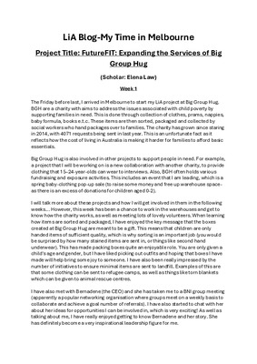 My LiA in Melbourne with Big Group Hug 