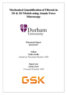 Mechanical Quantification of Fibrosis in 2D & 3D Models using Atomic Force Microscopy