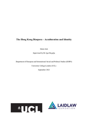 The Hong Kong Diaspora - Acculturation and Identity