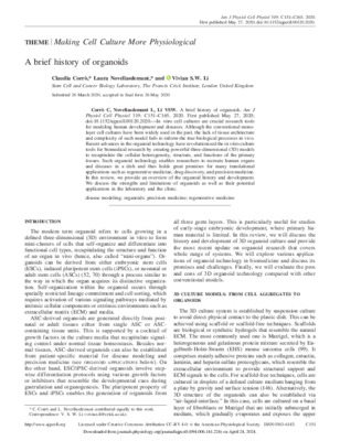 A brief history of organoids