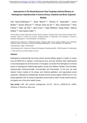 Assessment of The Broad-Spectrum Host Targeting Antiviral Efficacy of Halofuginone Hydrobromide in Human Airway, Intestinal and Brain Organoid Models