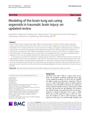Modeling of the brain-lung axis using organoids in traumatic brain injury: an updated review