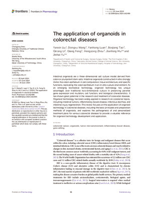 The application of organoids in colorectal diseases