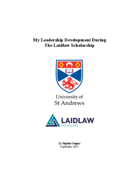 Reflective Essay – My Leadership Development During The Laidlaw Scholarship