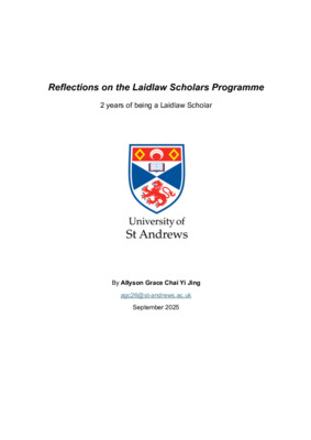 Reflections on the Laidlaw Scholars Programme