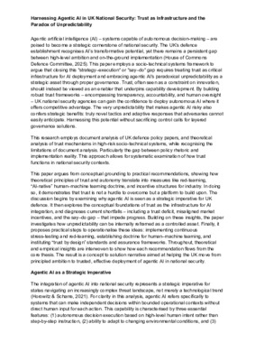 Agentic AI and UK National Security - Mariam Osmani