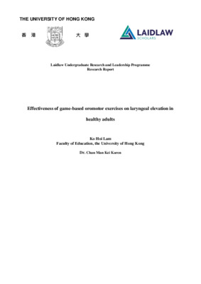 Research report - Effectiveness of game-based oromotor exercises on laryngeal elevation in healthy adults
