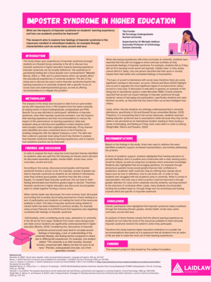 Research poster - Imposter Syndrome in the Classroom