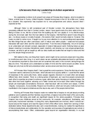 Life lessons from my Leadership-in-Action experience