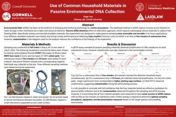 Research Poster: Use of Common Household Materials in Passive Environmental DNA Collection