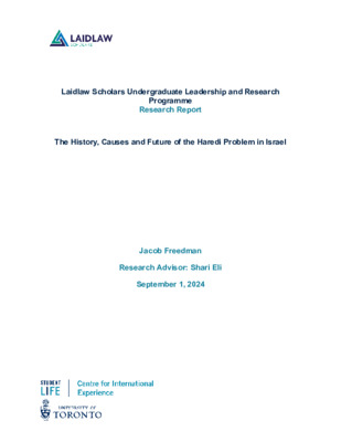 The History, Causes and Future of the Haredi Problem in Israel