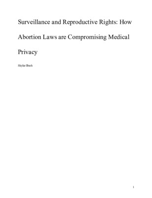 Surveillance and Reproductive Rights: How Abortion Laws are Compromising Medical Privacy