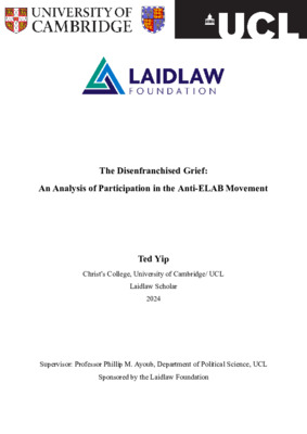 The Disenfranchised Grief: An Analysis of Participation in the Anti-ELAB Movement