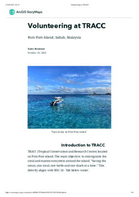 Volunteering at TRACC - Digital Story Map