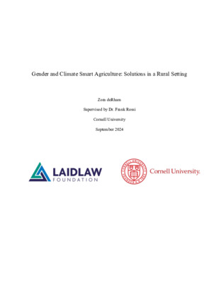 Gender and Climate Smart Agriculture: Solutions in a Rural Setting