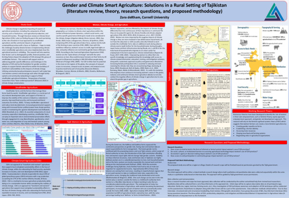 [Poster] Gender and Climate Smart Agriculture: Solutions in a Rural Setting of Tajikistan