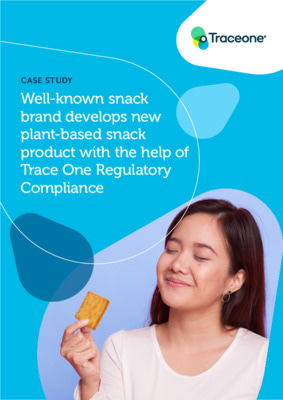 Well-known snack brand develops new plant-based snack product with Trace One Regulatory Compliance