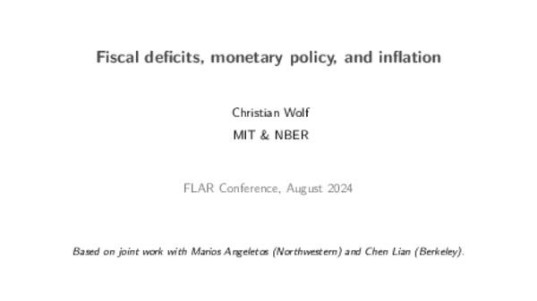 Presentación | Sesión IV - Christian Wolf - Déficits fiscales, política monetaria e inflación