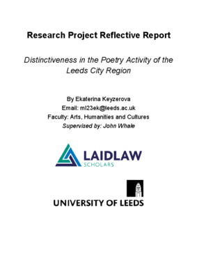 Research Report: 'Distinctiveness in the Poetry Activity of the Leeds City Region'