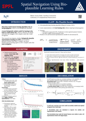 Spatial Navigation using Bio-Plausible Learning Rules