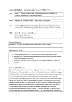 Group 1 (2025-26) Oxford Laidlaw scholars research design