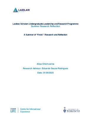 Summer 1 Reflection: A Summer of "Firsts": Research and Reflection