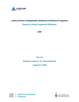Laidlaw Scholar Global Reflection 2025
