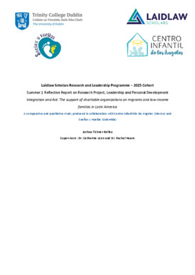 Reflective Report ~ Integration and Aid: The support of charitable organizations on migrants and low-income families in Latin America