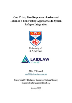 One Crisis, Two Responses: Jordan and Lebanon’s Contrasting Approaches to Syrian Refugee Integration