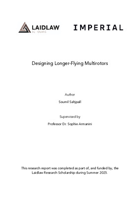 Designing Longer-Flying Multirotors - Report
