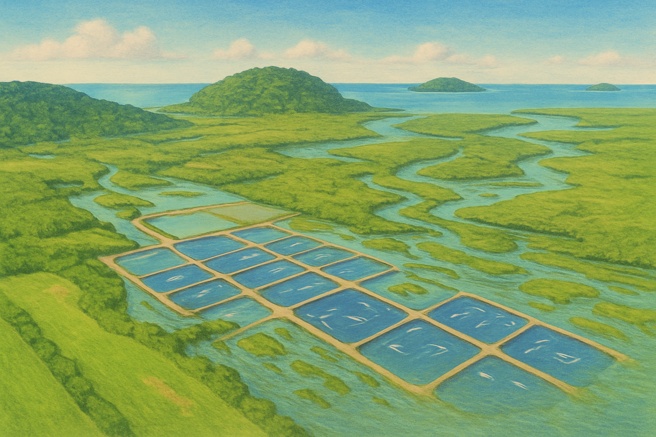 Sea level rise threatens terrestrial coastal aquaculture production