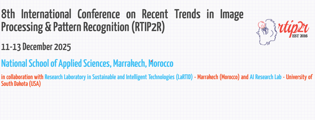 Call for Papers -  Recent Trends in Image Processing and Pattern Recognition (RTIP2R)