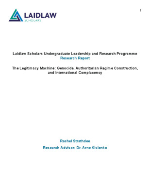 Strathdee, Rachel - Laidlaw Report Final