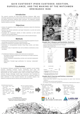 Quis custodiet ipsos custodes: sedition, surveillance, and the making of the Watchmen Ordinance 1928_Poster