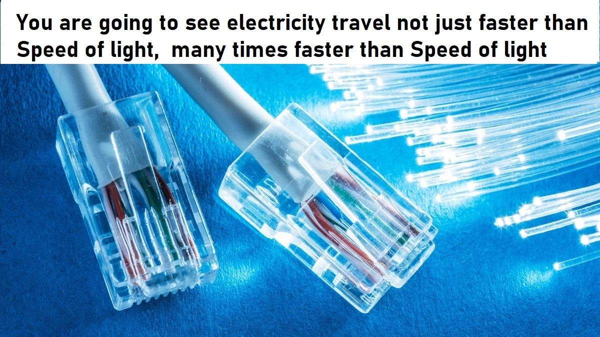 Faster than the speed of light (c) exists in this world.