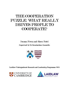 The Cooperation Puzzle: What really drives people to Cooperate?