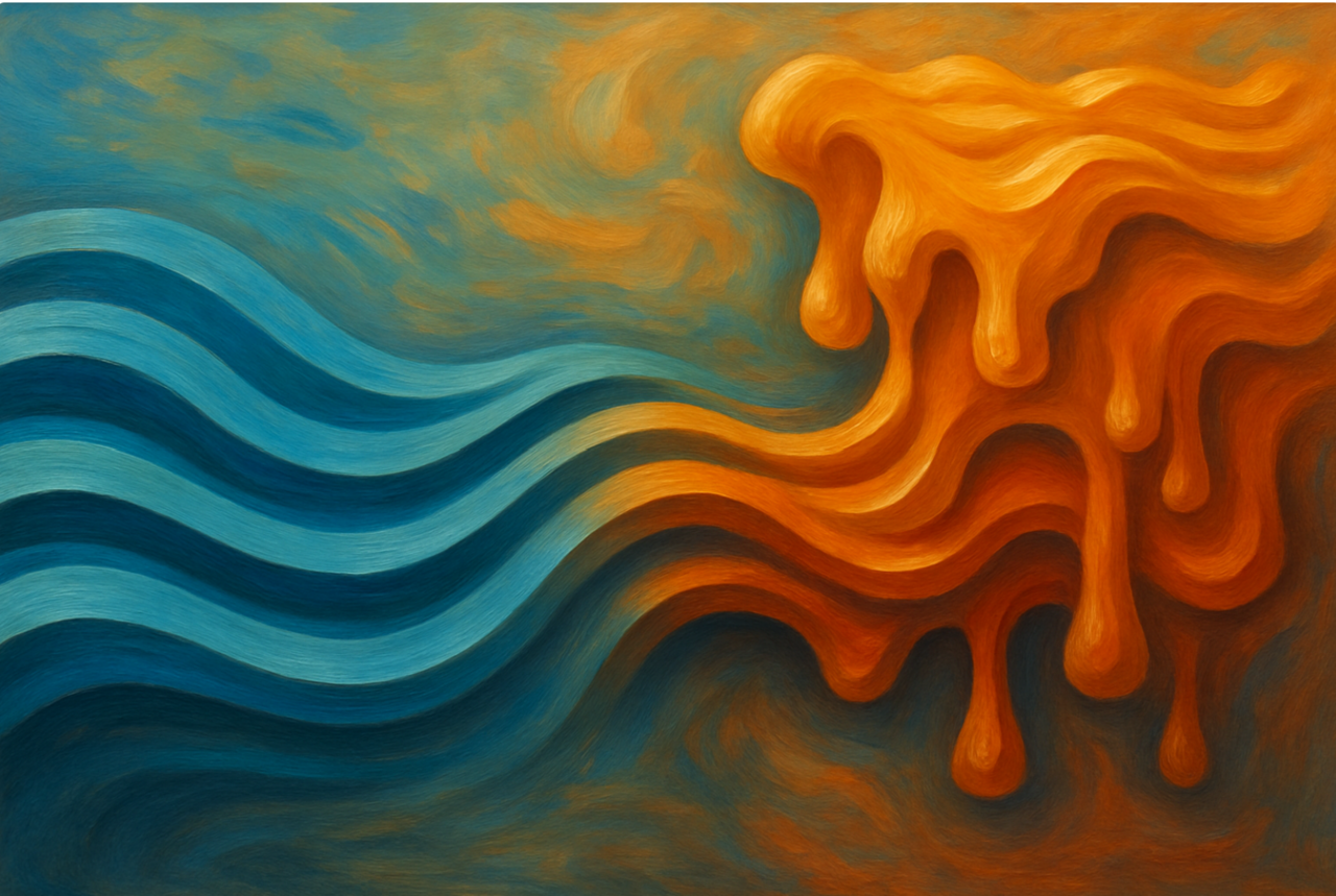 When Fluids Race: Why Honey Crawls and Water Runs