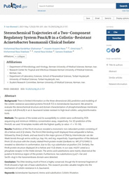 Stereochemical Trajectories of a Two-Component  Regulatory System PmrA/B in a Colistin-Resistant  Acinetobacter baumannii Clinical Isolate