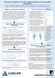 Oscar Hidalgo - Inverse Problems: Can We Approximate an Unsolvable
Equation?