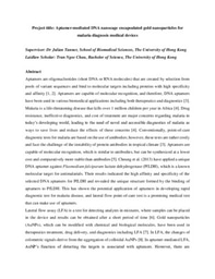 Aptamer-mediated DNA nanocage encapsulated gold nanoparticles for malaria diagnosis medical devices