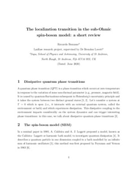 The localisation transition in the sub-Ohmic spin-boson model: a short review