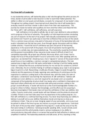Leadership Essay - The Three Self's of Leadership