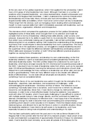 Leadership Development Essay