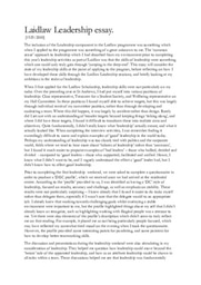 Leadership Essay