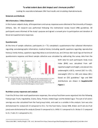 To what extent does diet impact one's immune profile?