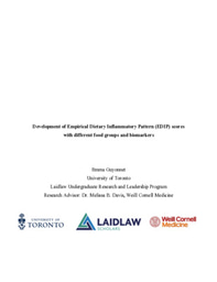 Development of Empirical Dietary Inflammatory Pattern (EDIP) scores with different food groups and biomarkers